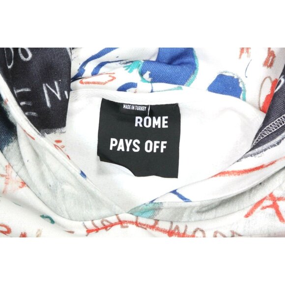 Jean-Michel Basquiat ROME PAYS OFF Hollywood Africans Sweatshirt Hoodie sz M 418 - Picture 3 of 4